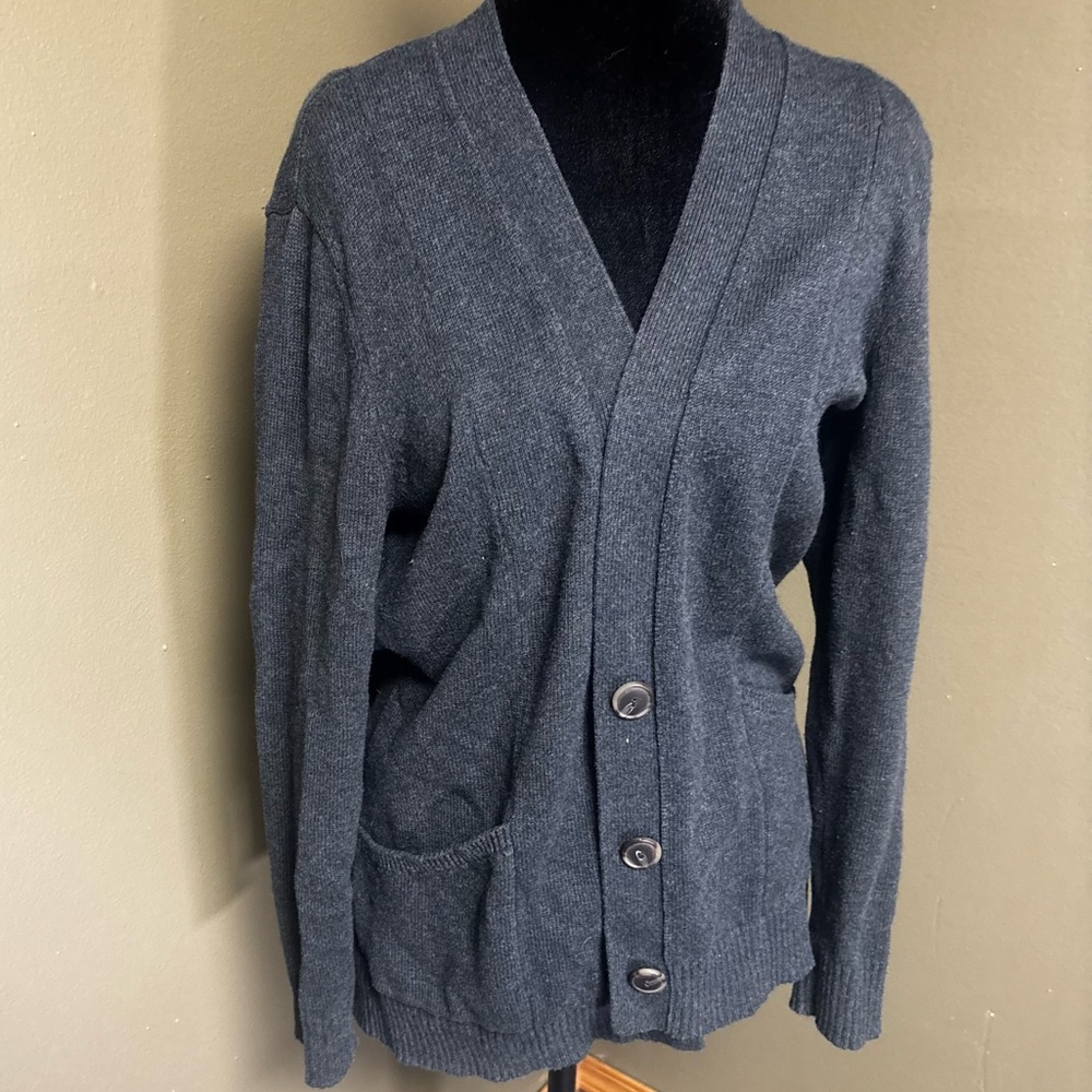 J.Jill Wool and Alpaca Blend Gray Cardigan Button Up Sweater size XS